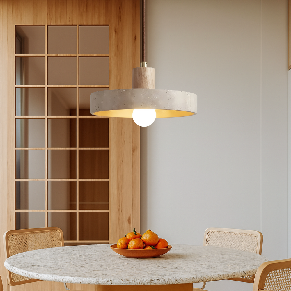 Travertine Bauhaus Pendant Light