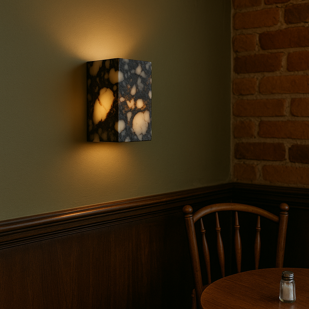 Marble Cube Wall Light