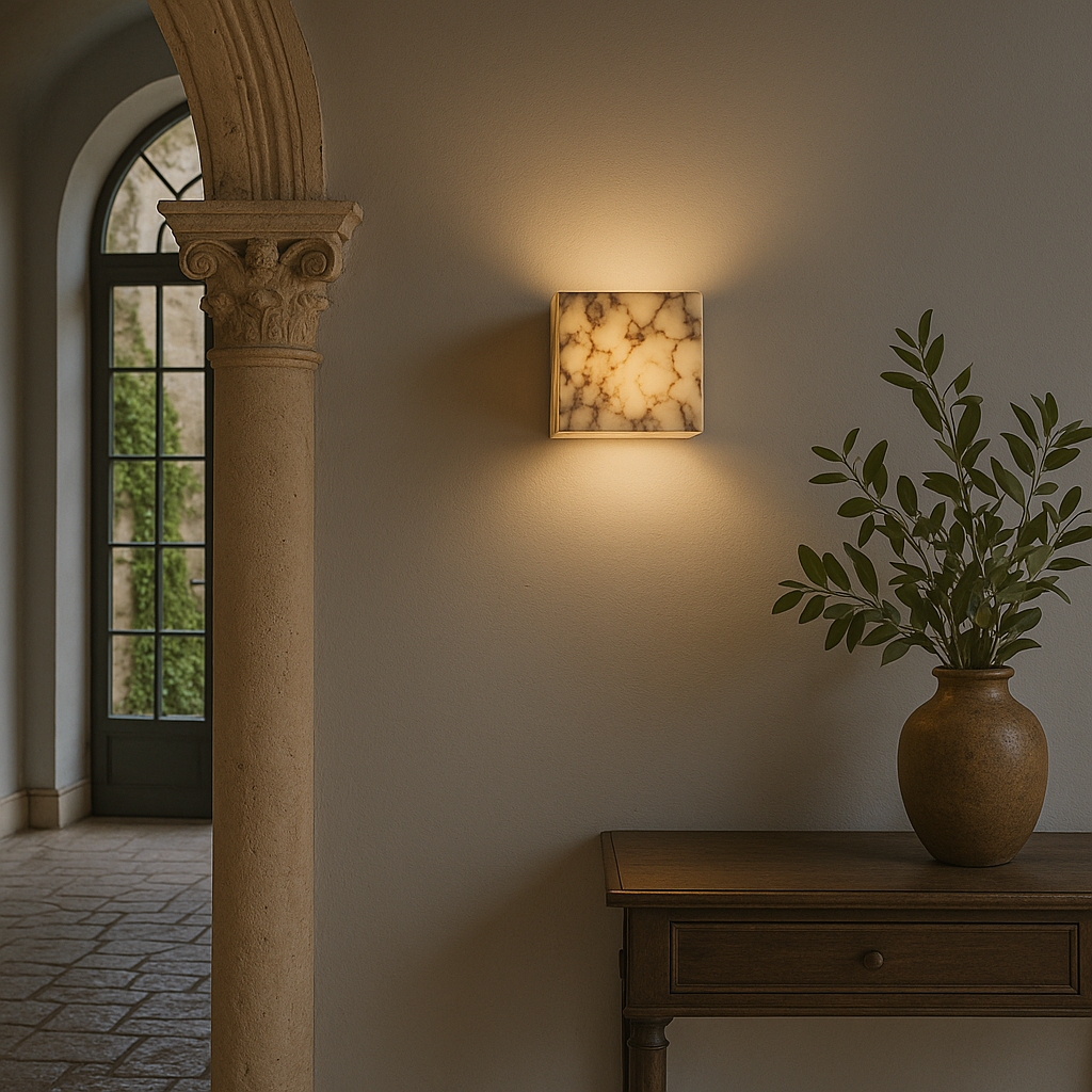 Marble Cube Wall Light