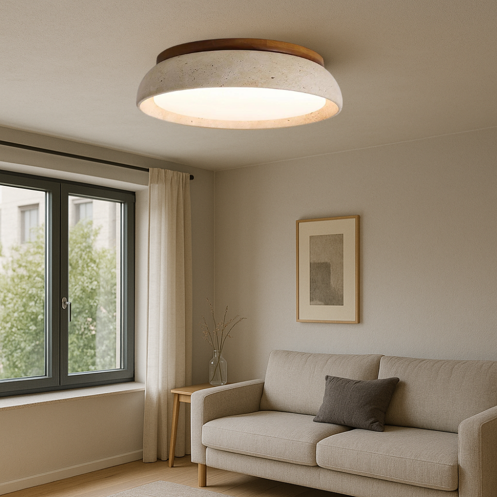 Piedra Travertine Ceiling Light