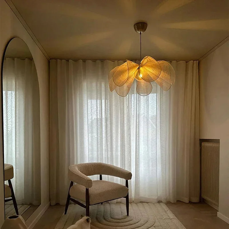 Vintage Fabric Pendant Light