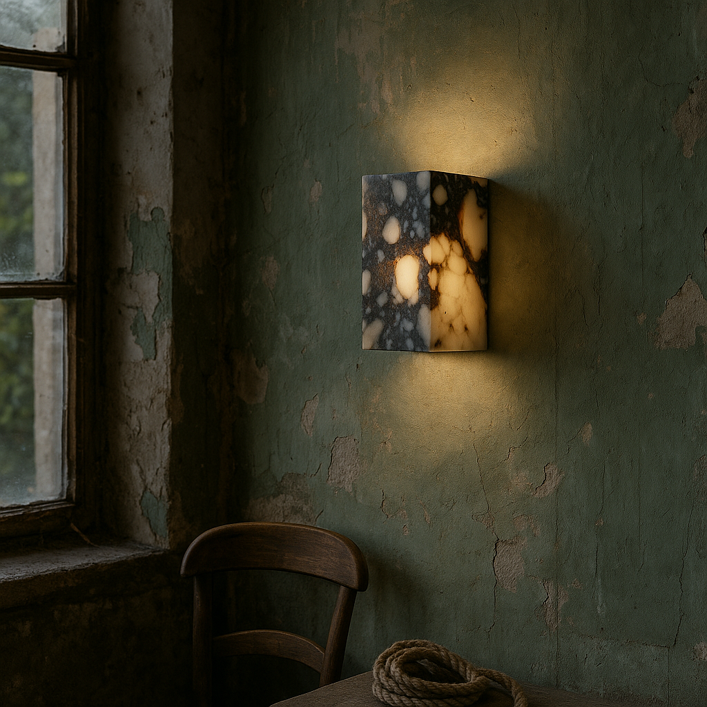 Marble Cube Wall Light