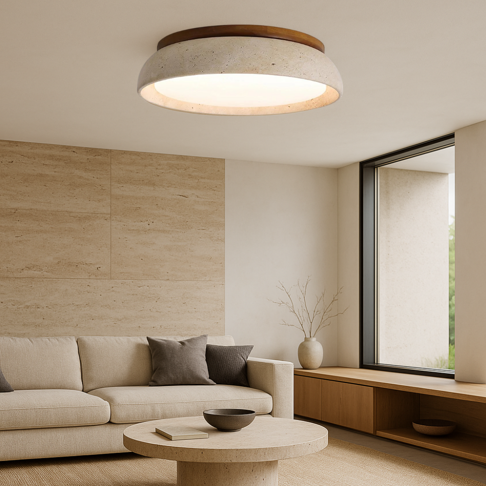 Piedra Travertine Ceiling Light