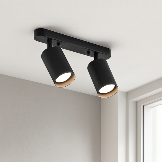 Rotatable 2 Head Spot Ceiling Light