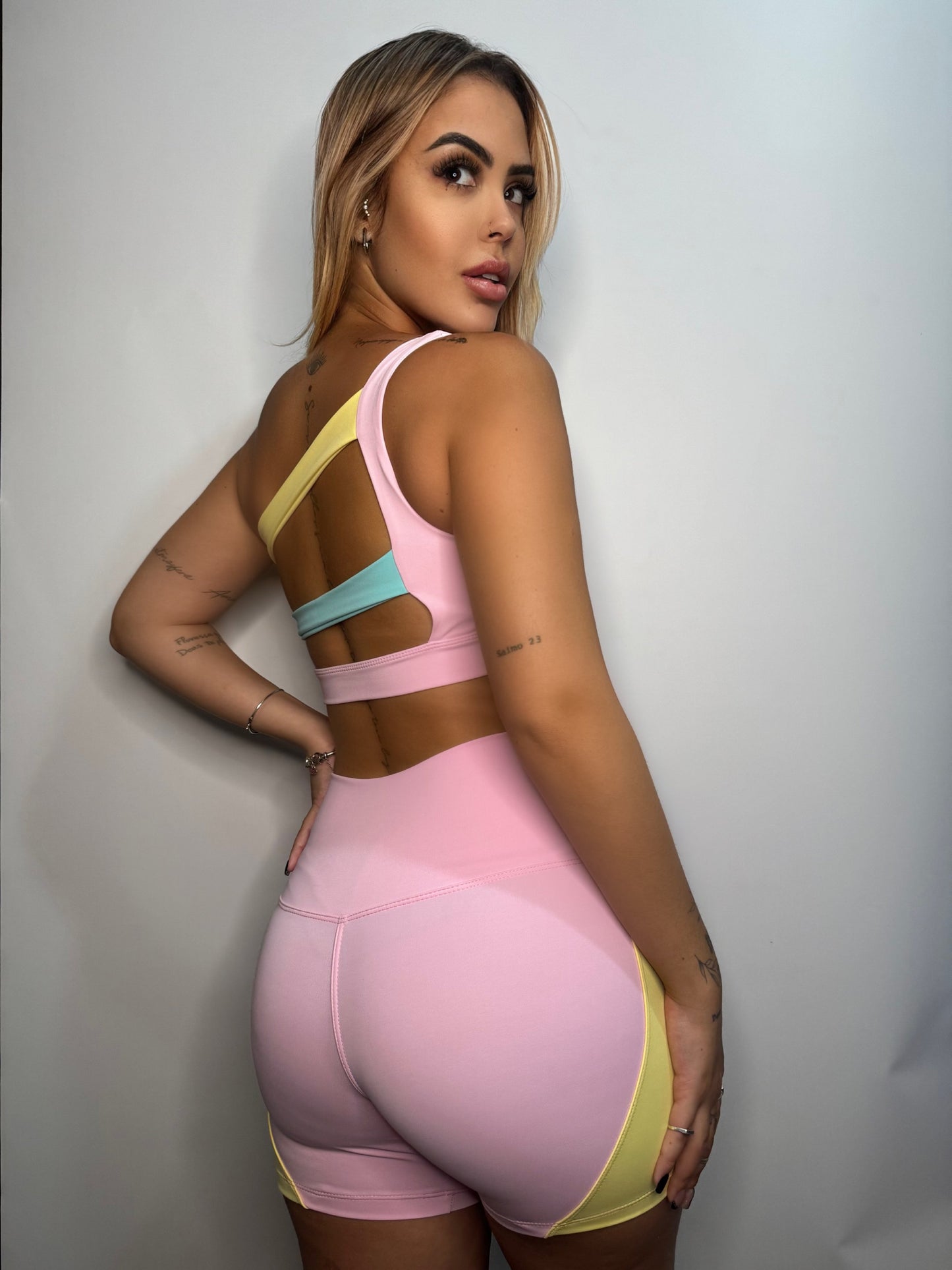 Conjunto Rosa nude Verde