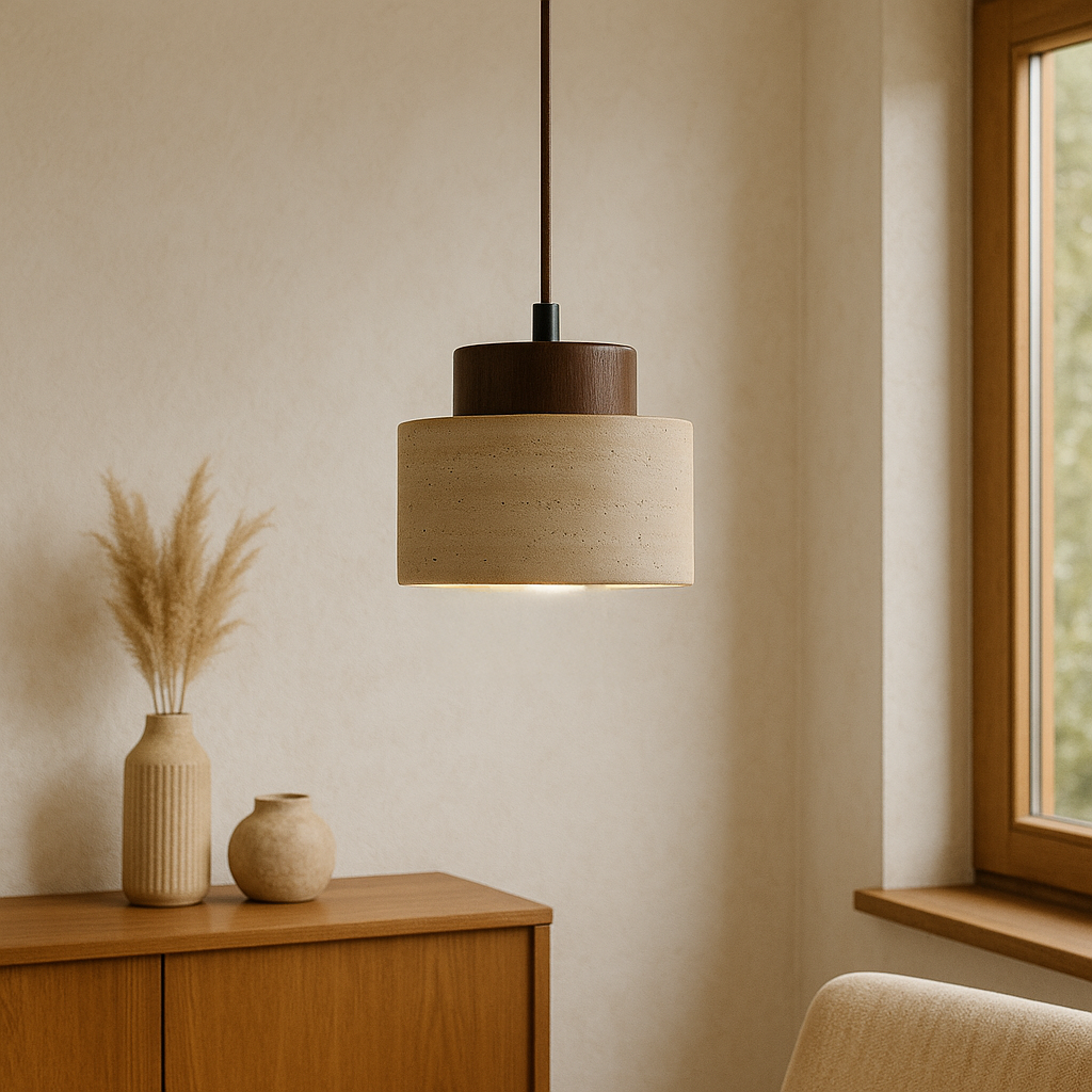 Travertine Stone Pendant Light