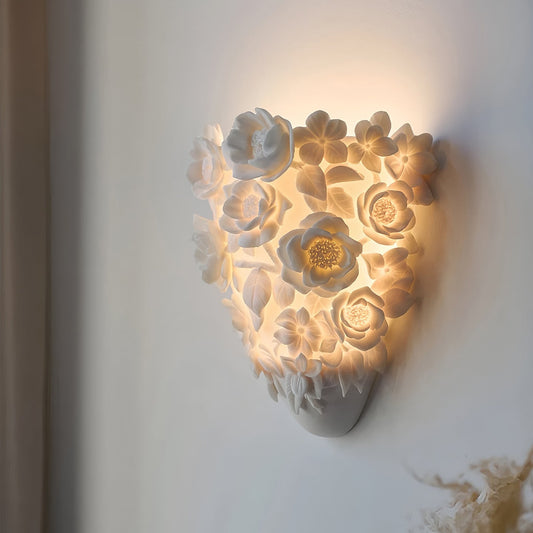 Ceramic Flower Wall Lamp