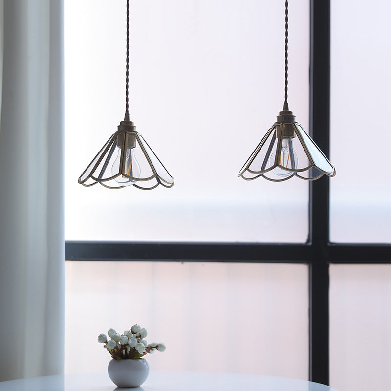 Vintage Glass Pendant Light