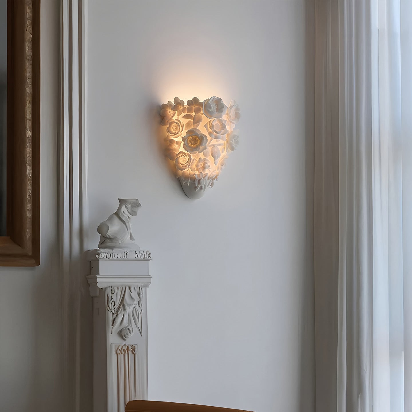 Ceramic Flower Wall Lamp