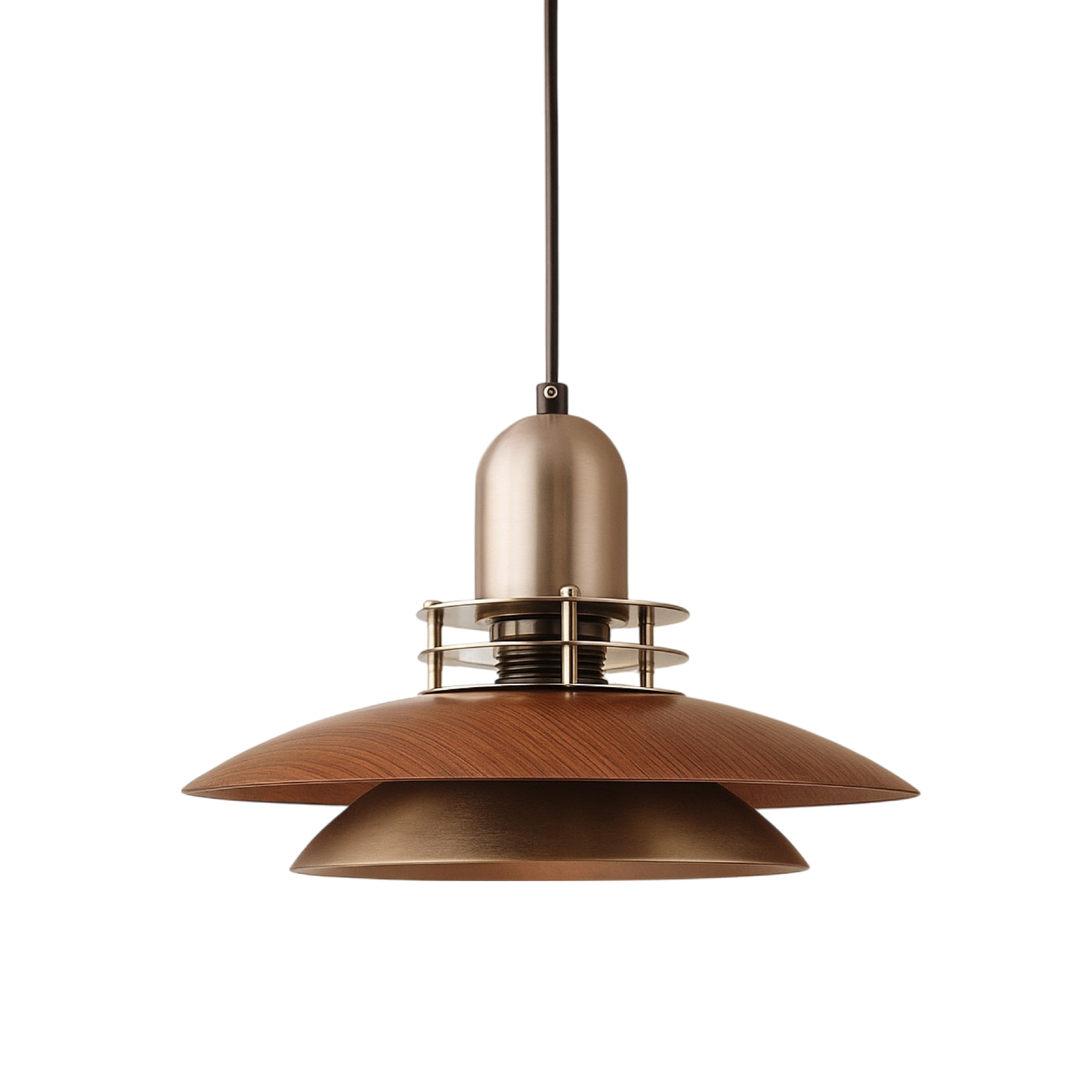 Walnut Wood Layer Pendant Light