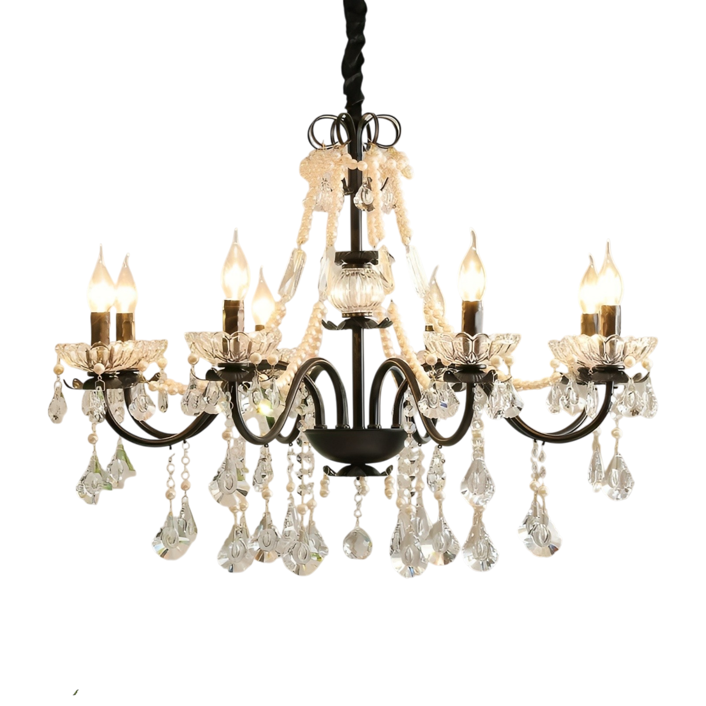 Black Crystal French Chandelier