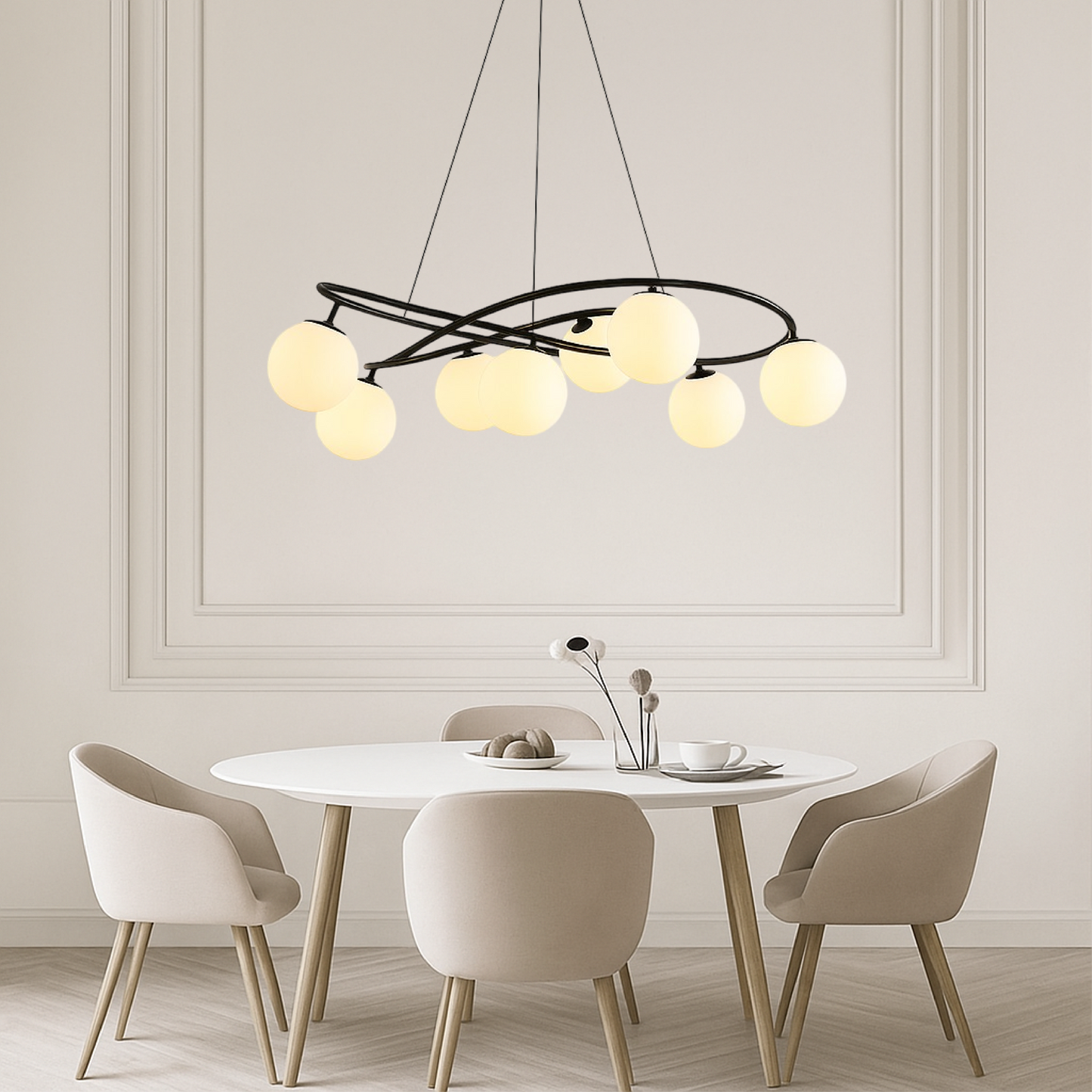 Nordic Retro Black Chandeliers