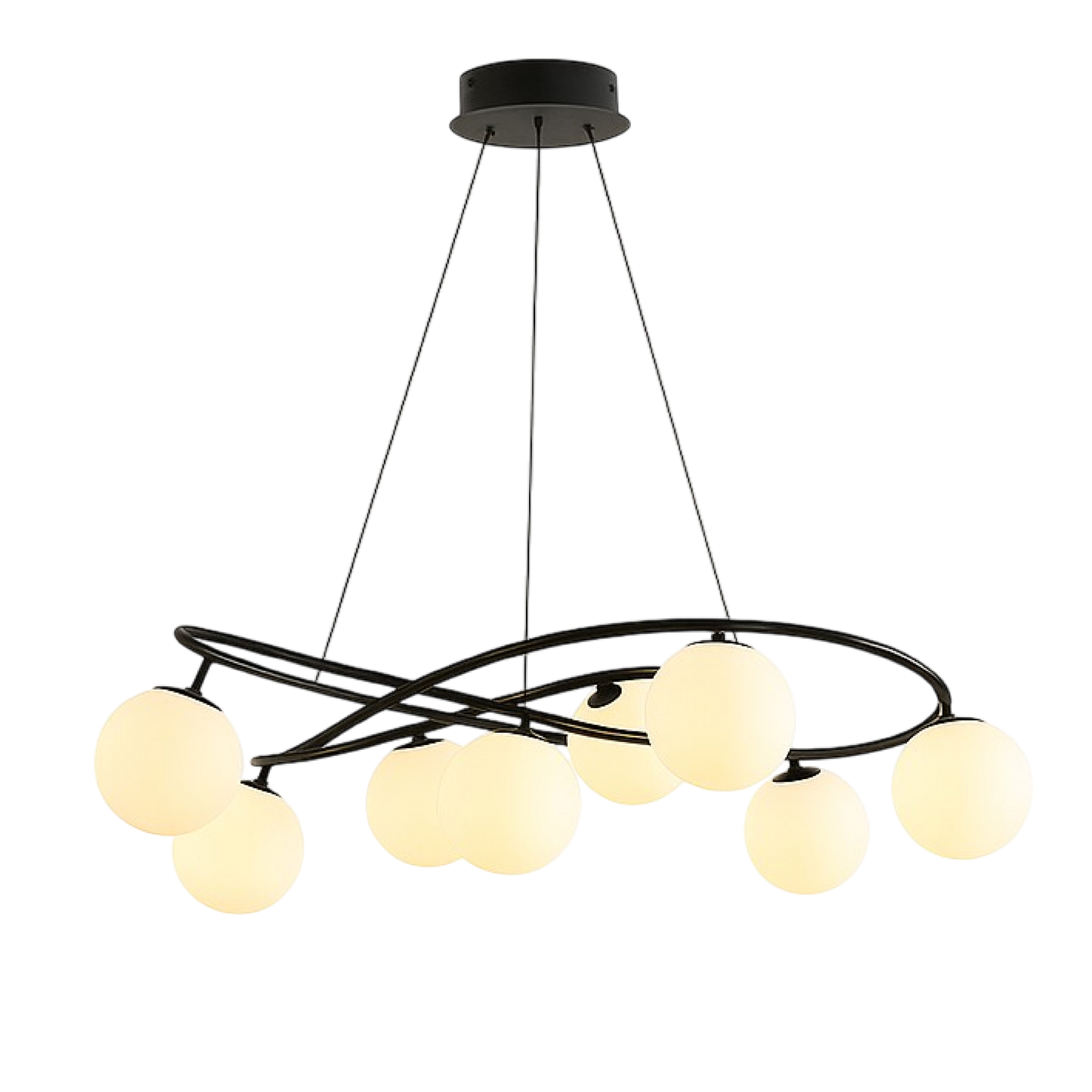 Nordic Retro Black Chandeliers