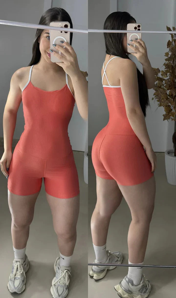 Macaquinho poliamida aveludado com alça