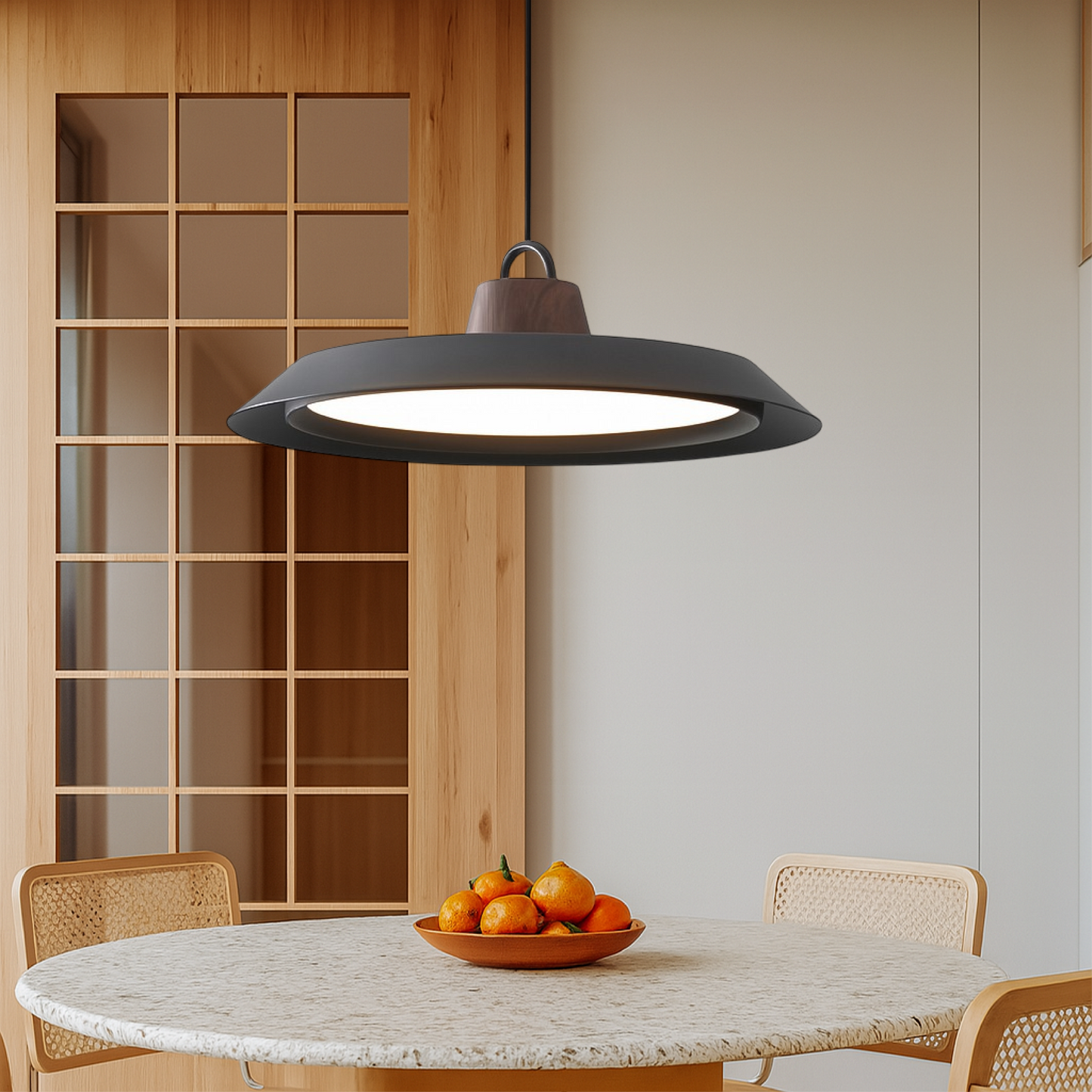 Scandinavian Wood/Metal Pendant Light
