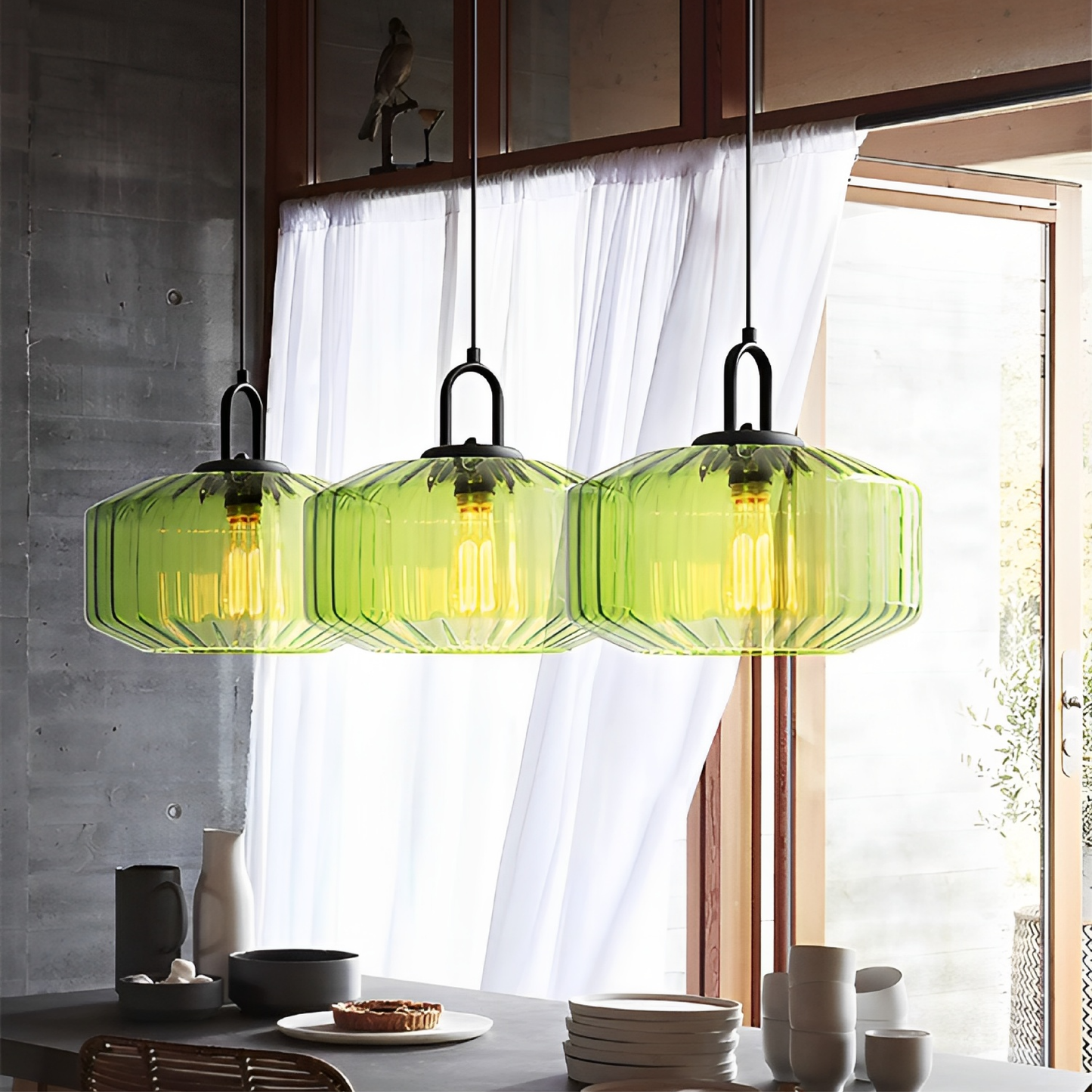 Colored Glass Pendant Light