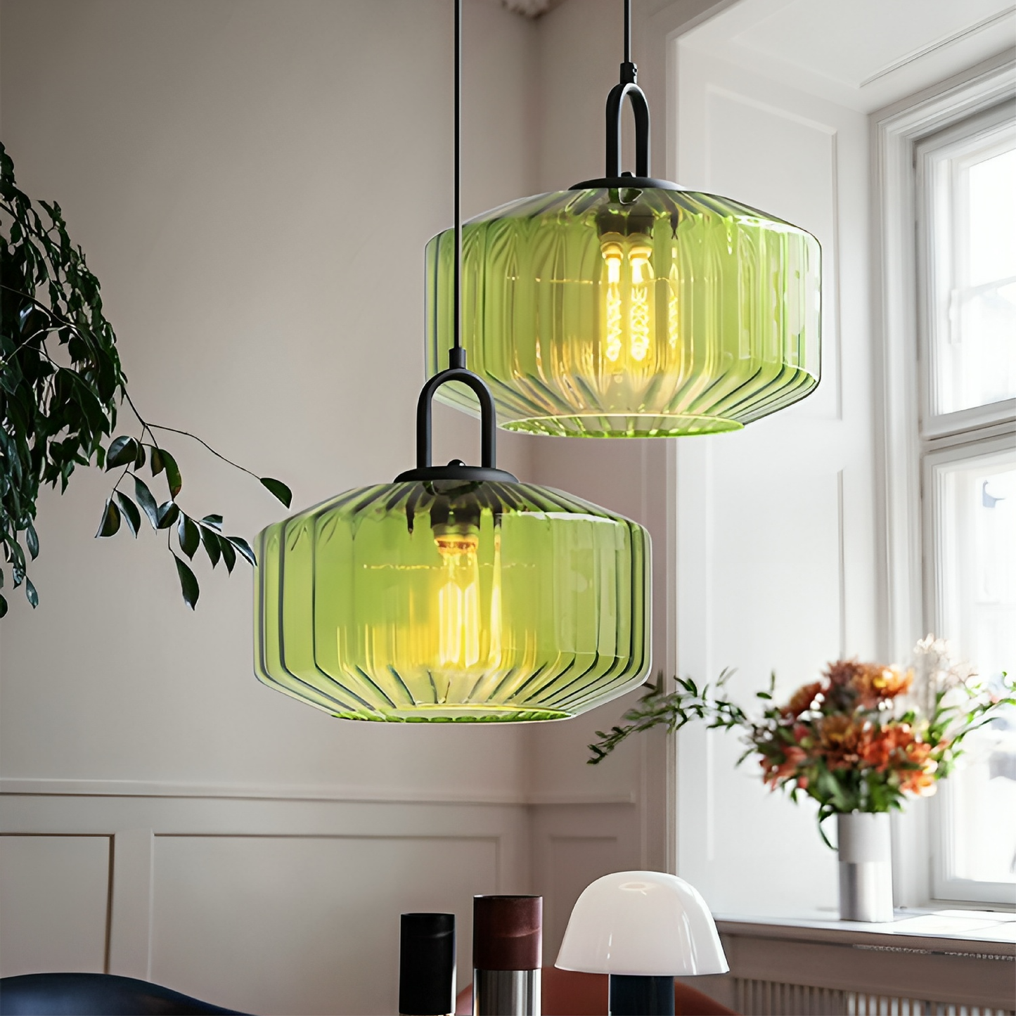 Colored Glass Pendant Light