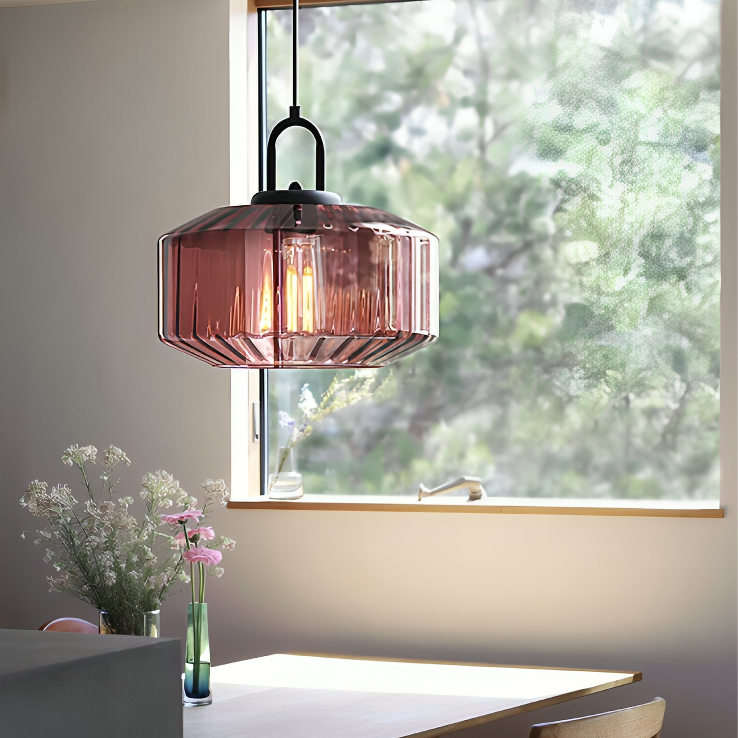 Colored Glass Pendant Light