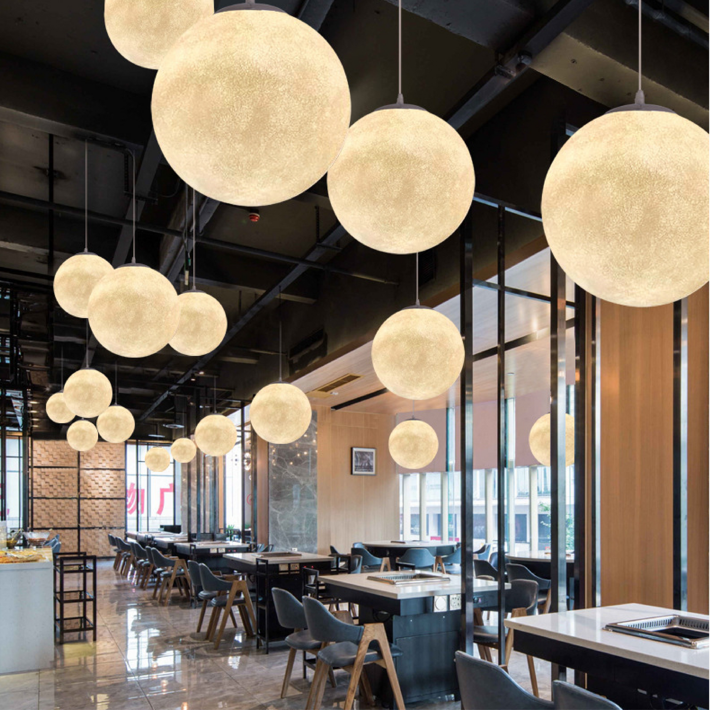 Moon Pattern Pendant Light