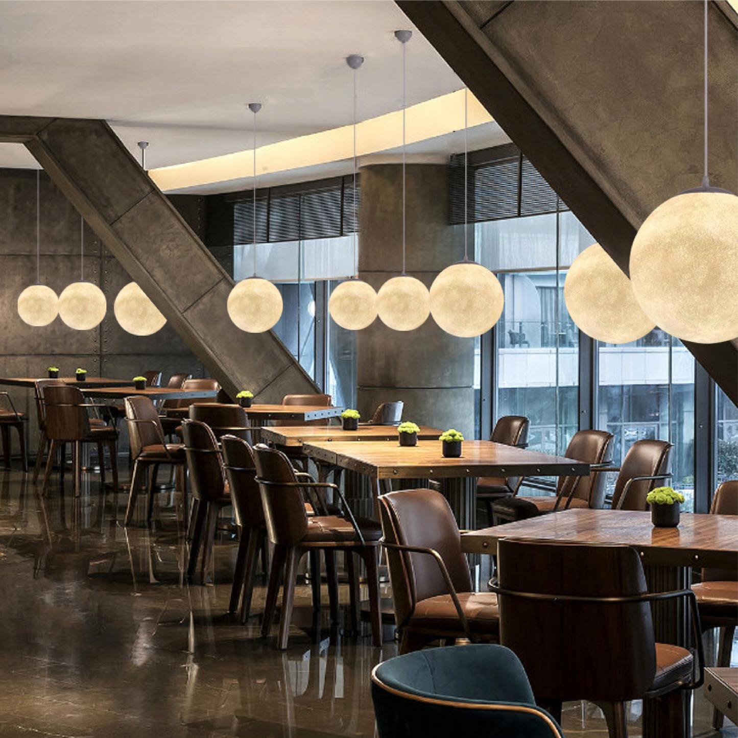 Moon Pattern Pendant Light