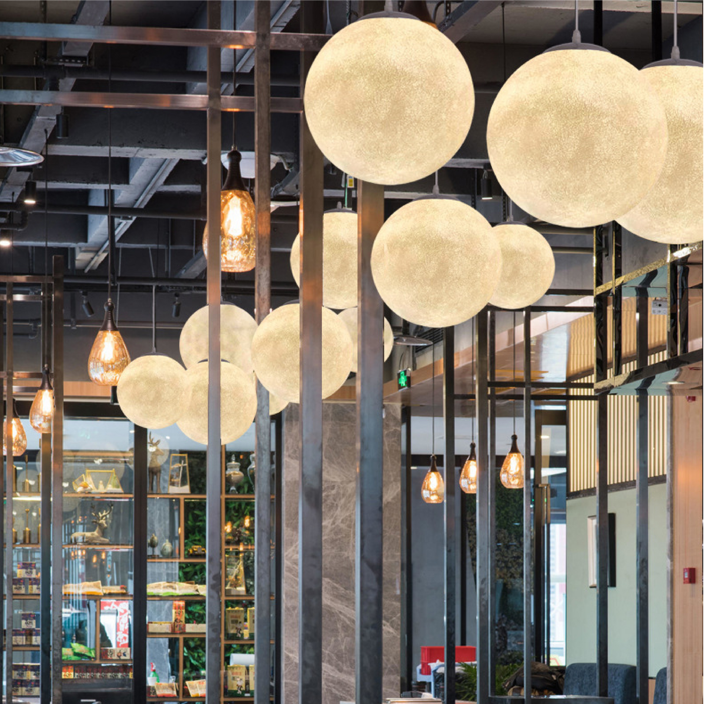 Moon Pattern Pendant Light