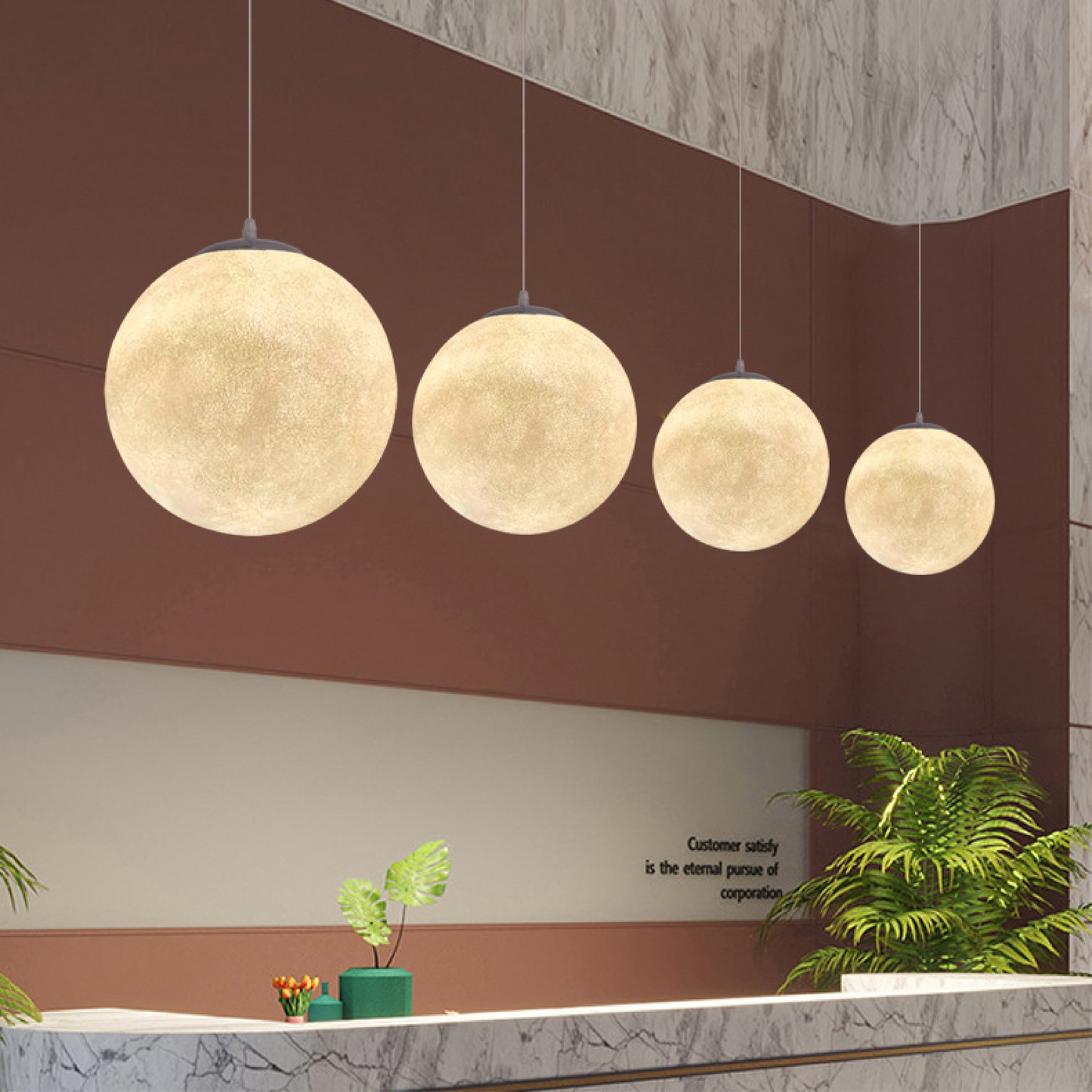Moon Pattern Pendant Light