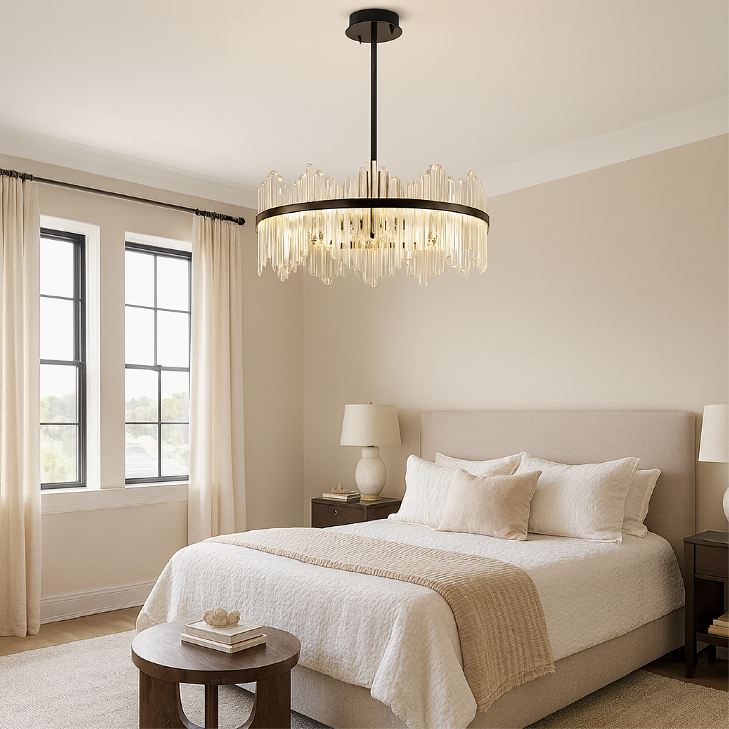 Terri Crystal Black Chandelier